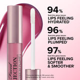 Too Faced Lip Injection Maximum Plump Extra Strength Lip Plumper Gloss | Hydrating + Plumping, 0.14 Fl Oz, Original