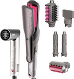 Shark HD430 FlexStyle Air Styling & Drying System, Powerful Hair Dryer Brush & Multi-Styler with Auto-Wrap Curlers, Paddle Brush, Oval Brush, Concentrator Attachment, Stone