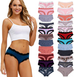 ADOVAKKER Women's Underwear Low Rise Lady Micro Smooth Breathable Briefs Hipster Panties Multipack Printing J-S1