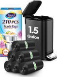 10 Gallon 200 Counts Extra Strong Trash Bags Tall Kitchen Garbage Bags by Teivio, 9 Gallon 10 Gallon,Bathroom Trash Can Bin Liners, Intended for Home,Plastic Bags for office kitchen Garden,Black
