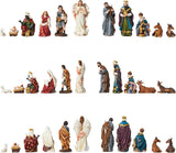 TOETOL Nativity Sets for Christmas Indoor Set of 13 Pieces 7.9 Inch Tall Resin Holy Family Scene Figurine Ornament Religious Christmas Table Decorations Collection Gifts Holidays Decor