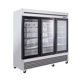 72 Cu.Ft Triple-Door Stainless Steel Commercial Reach-In Display Refrigerator (SAK26394)