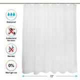 72 Inch FITNATE EVA Shower Clear Curtain Liner