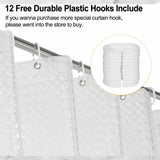 72 Inch FITNATE EVA Shower Clear Curtain Liner