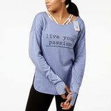 Ideology Women's Live Your Passion Strappy Back Long Sleeve T-shirt, Size 1X