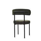Set of 2 Mid-Century Modern Boucle Dining Chairs