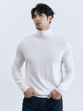 Turn-down Turtleneck Core-spun Knit Sweater For Men Rugged Style