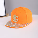 Suitable For Both Men And Women, This Metal Stud Jewelry Features A Wave-shaped Set Of Diamonds. The Hat Has A Flat Brim And Is Perfect For Individualized Outfits.