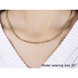 4.0mm 14k Yellow Gold Diamond Cut Cable Link Chain