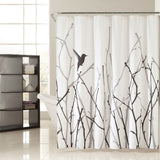 72x72" Bird Branches Polycotton Spa Bath Shower Curtain