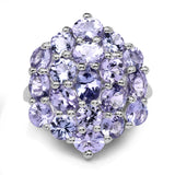 5.28 Carat Genuine Tanzanite .925 Sterling Silver Ring