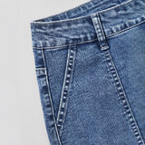 French-style Slimming Straight-leg Cropped Wide-leg Pants