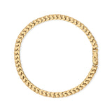 14K Yellow Gold 1 3/4 Cttw Diamond and 5.0 Cttw Blue Sapphire Bezel Set Tennis Bracelet (G-H Color, SI1-SI2 Clarity) - 7" Inches