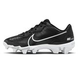 Nike Alpha Huarache 4 Keystone Boys Rubber Baseball Cleats SZ 5.5 Black | White