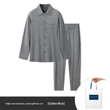 Jacquard Plaid AutumnWinter Mens Pajama Set