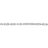 14K White Gold 1.00 Cttw Princess-Cut Diamond Link Bracelet (I-J Color, I1-I2 Clarity) - Size 7.25