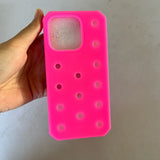 Suitable For 11 16Plus Hole DIY Shoe Buckle Pattern Silicone Phone Case