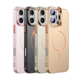 Magnetic Phone Case With A Gold-finish Thin Ring Compatible With The 17 Pro Max