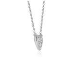 Diamond Heart Design Pendant in 14k White Gold