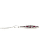 .58ct Ruby Diamond Fashion Pendants 14KT White Gold