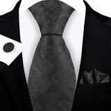 Jacquard-embroidered Cashew Flower Tie