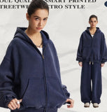 Men's Washed Sports And Leisure Hooded Zipper Jacket