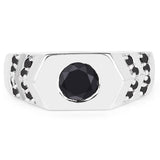 1.53 Carat Genuine Black Diamond .925 Sterling Silver Ring