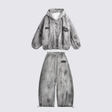 Mottled, Distressed Casual All-match Sweatpants