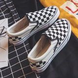 Korean version of casual wild students low to help men's shoes Harajuku ulzzang lattice one pedal men canvas shoes lazy