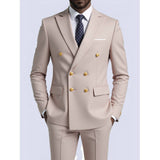 Mens Double-Breasted Fashionable Casual Blazer