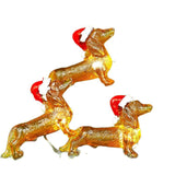 Dachshund Led Copper Wire Lamp Christmas Hat