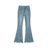 Retro Fleece Lined High Waisted Flare Pants