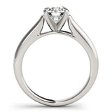 14k White Gold Cathedral Design Solitaire Diamond Engagement Ring (1 cttw)