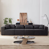 104-Inch Corduroy  Modular L Shaped Sectional Sofa,Luxury Floor Couch Set,Upholstered Indoor Furniture,Foam-Filled Compressed Sofa for Living Room,Bedroom,4 PC Free Combination