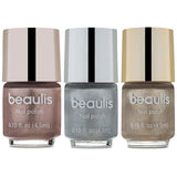 Beaulis 3-Piece Metallic Nail Polish Set - Long-Lasting, Easy to Apply Nail Color Variety for Fashionable Individuals