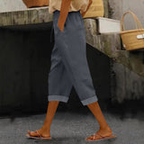 Summer New European And American Style Casual Cropped Pants