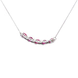 .73ct Ruby Diamond Fashion Pendants 10KT White Gold