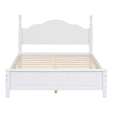 Full Size Wood Platform Bed Frame,Retro Style Platform