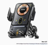 Car Phone Holder With Wireless Magnetic Charger Supports Fast Charging