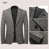 Mens Casual Suit Stretchy Wrinkle-free Trendy Suit