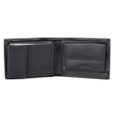 Dopp Men's Regatta Convertible Billfold w/Zip Bill Compartment Leather, Black