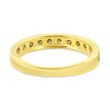 IGI Certified 1/2 Cttw Diamond 10K Yellow Gold Prong Set Beaded Milgrain Band Style Ring (J-K Color, I2-I3 Clarity) - Size 7