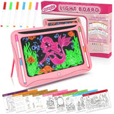 LED Light-Up Doodle Board – 9 Double-Sided Cards with Markers, Art Toy for Kids 3-8