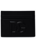 Dolce & Gabbana Black Leather Card Holder Women