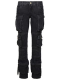 The Attico 'Essie' Black Cotton Jeans Women