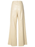 Stand Studio Ivory Polyurethane Blend Trousers Women