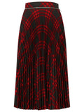Burberry 'Check' Long Wool Blend Skirt Women