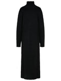 Jil Sander Black Alpaca Blend Dress Women