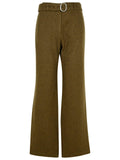 Jil Sander Green Wool Flannel Pants Women