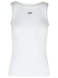 Off-White White Viscose Tank Top Women